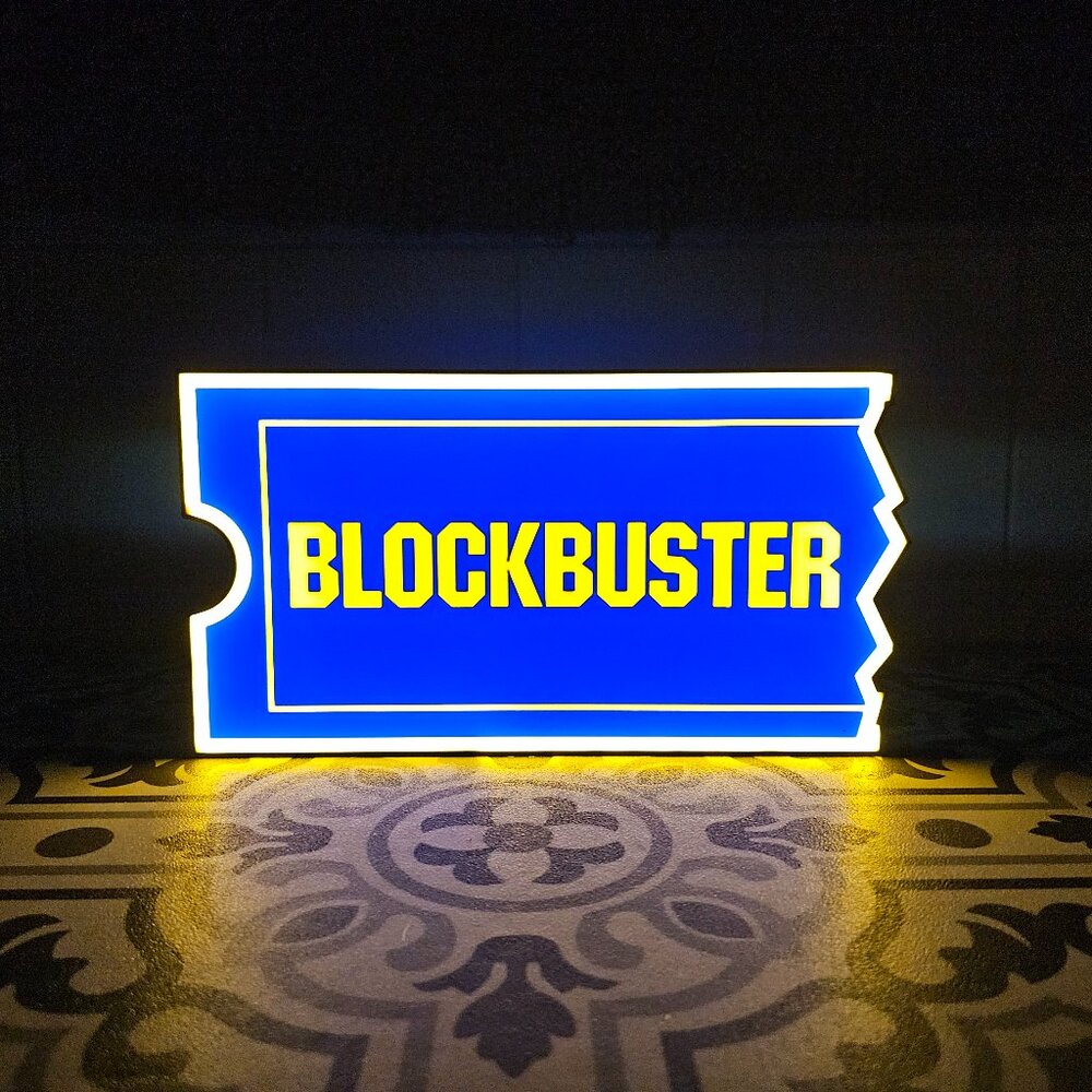 Blockbuster LED Lightbox Sign - 3D Printed Decor